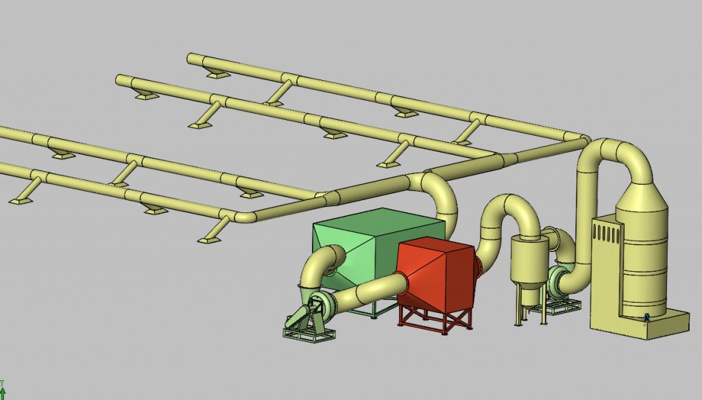 Large washing fresh air disinfection filtered air supply project